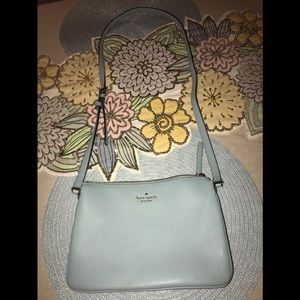 Kate Spade triple gusset crossbody- seamist